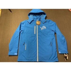 New Mens Detroit Lions NFL Soft‎ Shell Jacket Size Large